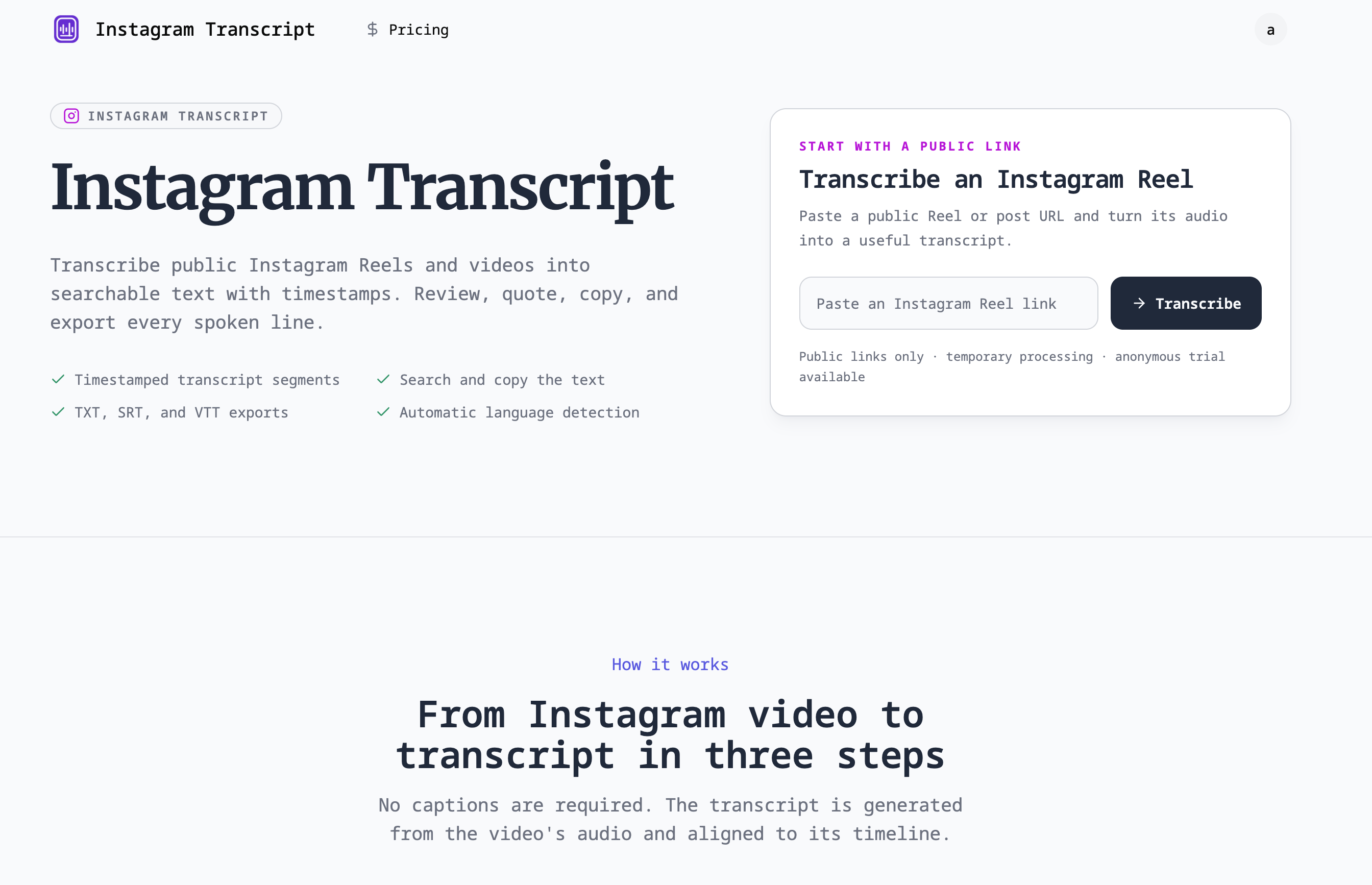 How to Copy or Download an Instagram Transcript